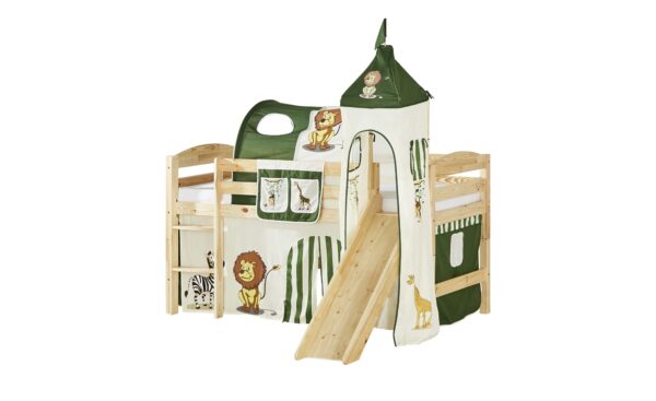 Spielbett mit Rutsche 90x200 Kiefer Tim