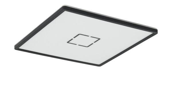 LED-Deckenleuchte, schwarz mit Hintergrundbeleuchtung