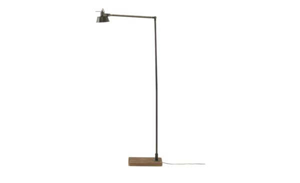 Leseleuchte, 1-flammig, Metall / Holz schwarz