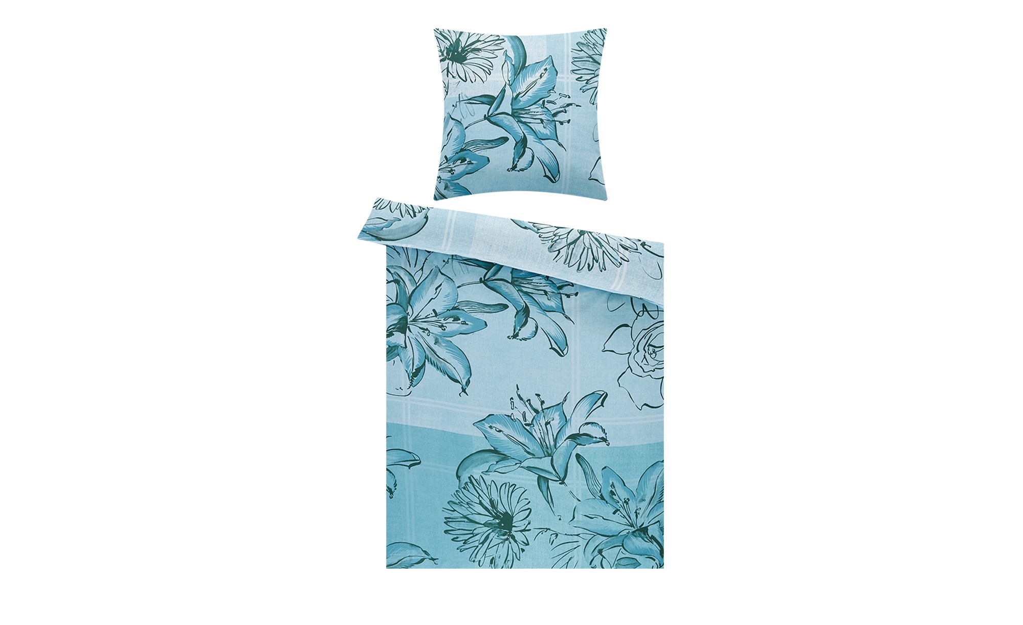Como Satin Bettwäsche  Große Blumen