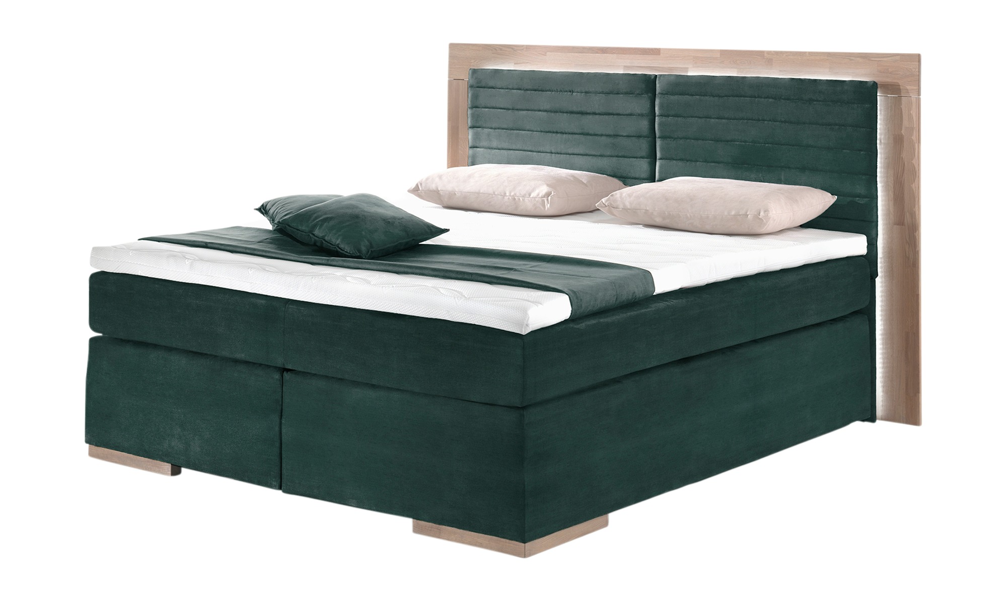 Uno Massivholz-Boxspringbett Mit LED-Beleuchtung Marlow 2