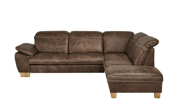 meinSofa Leder-Ecksofa  Raica