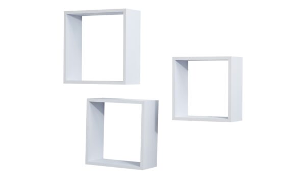 Wandregal 3er-Set weiß  Cube