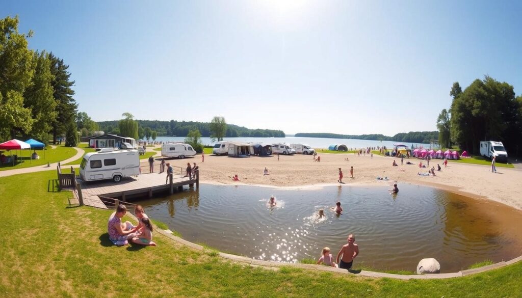 Alfsee Ferien- und Erlebnispark mit Blick auf den See und die Freizeitanlagen Alfsee Ferien- und Erlebnispark mit Blick auf den See und die Freizeitanlagen